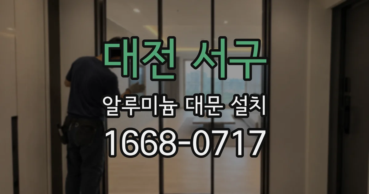 대전 서구 알루미늄 대문 설치