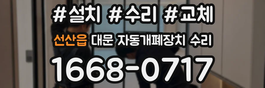 선산읍 대문 자동개폐장치 수리