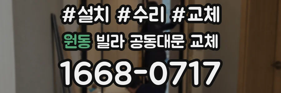 원동 빌라 공동대문 교체