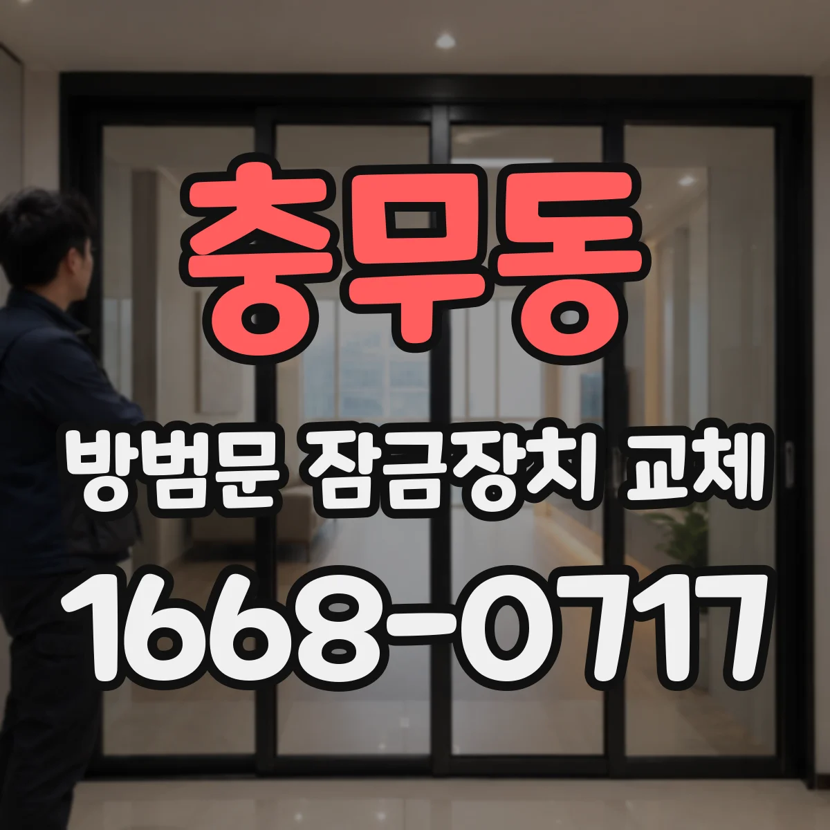 충무동 방범문 잠금장치 교체