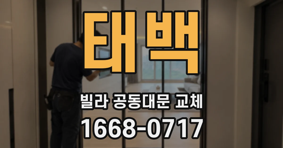 태백 빌라 공동대문 교체