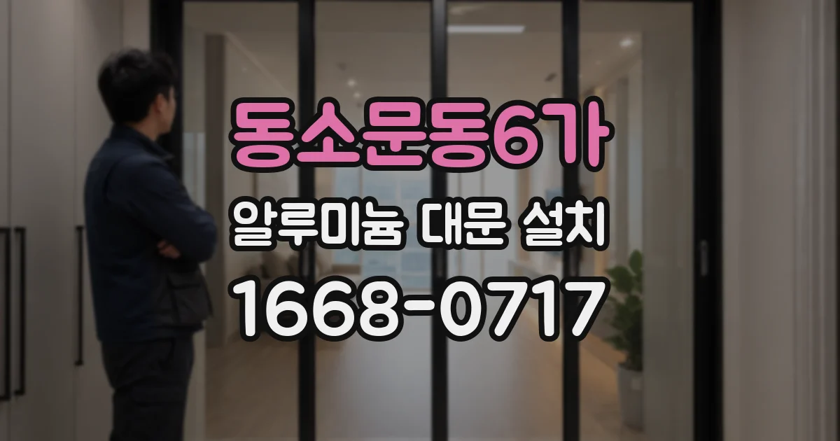 동소문동6가 알루미늄 대문 설치