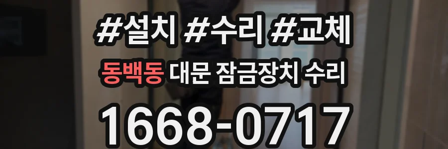 동백동 대문 잠금장치 수리
