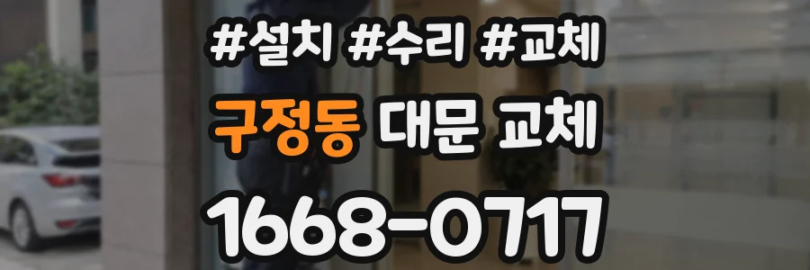 구정동 대문 교체