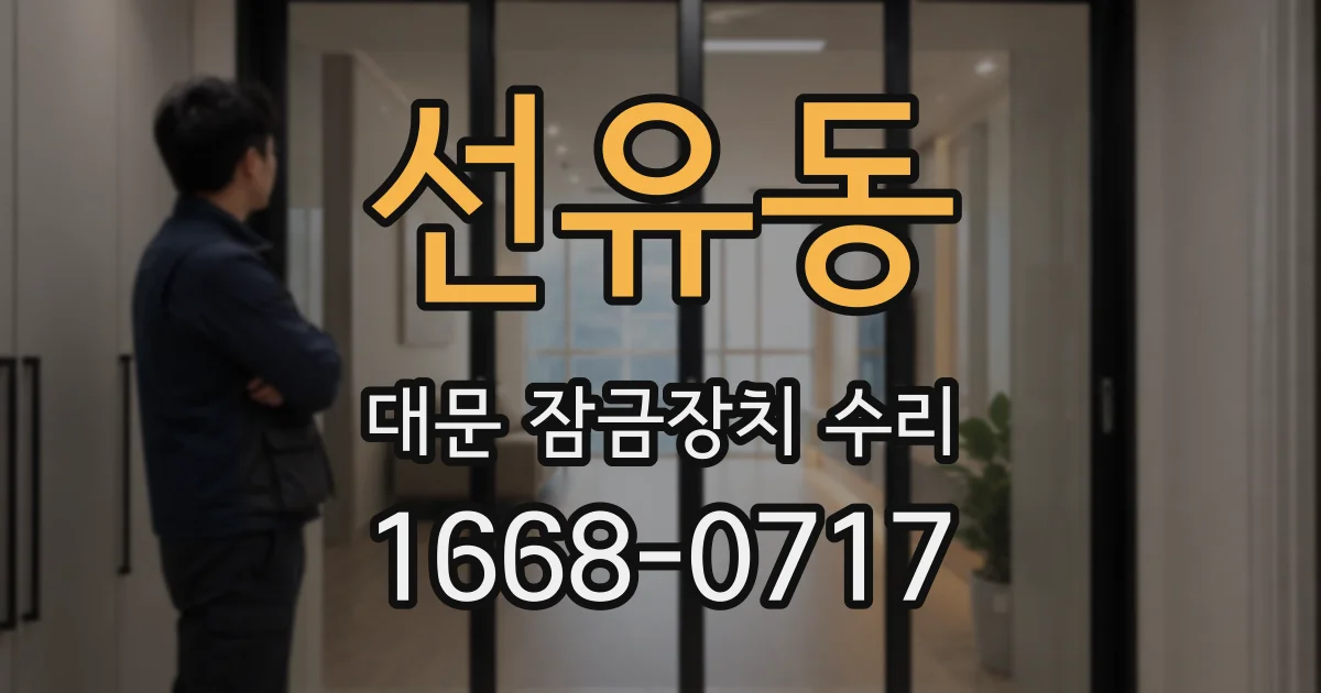 선유동 대문 잠금장치 수리