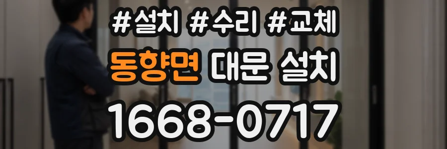 동향면 대문 설치