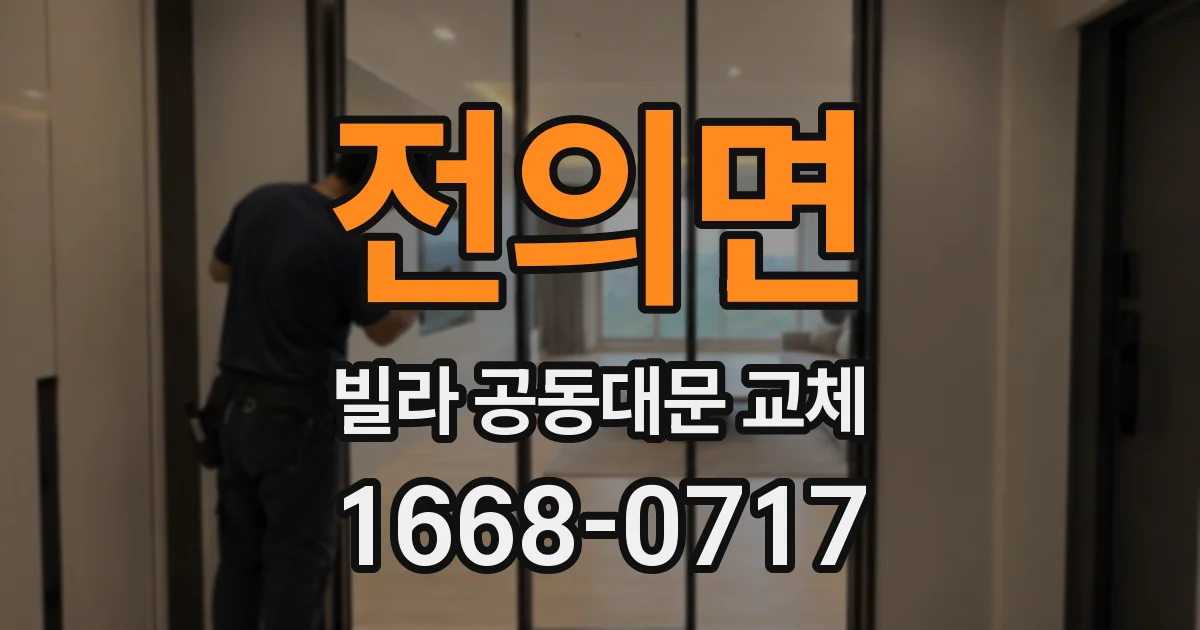 전의면 빌라 공동대문 교체