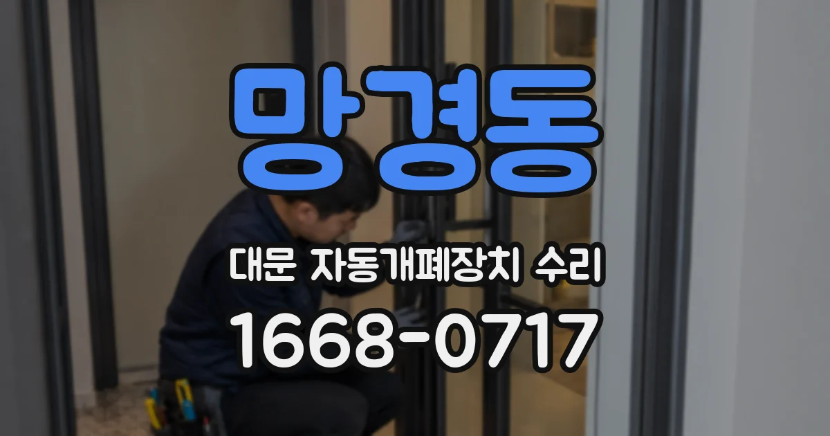 망경동 대문 자동개폐장치 수리