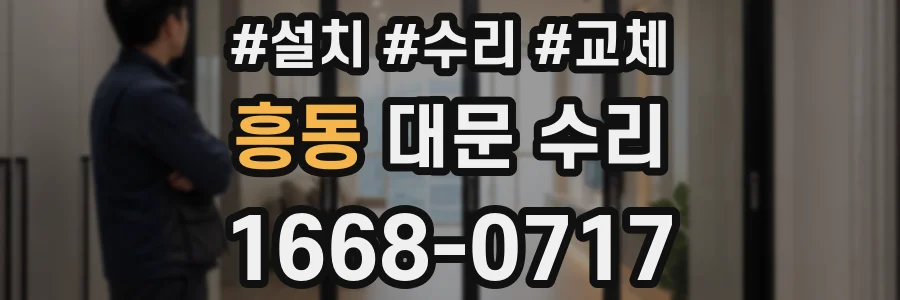 흥동 대문 수리