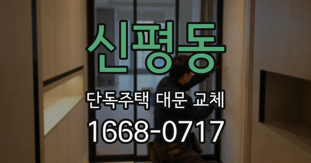 신평동 단독주택 대문 교체
