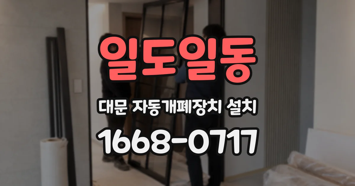 일도일동 대문 자동개폐장치 설치