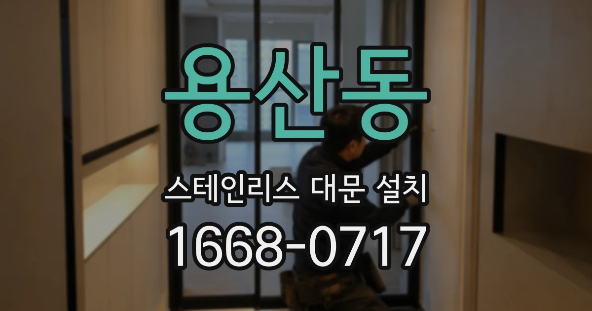 용산동 스테인리스 대문 설치