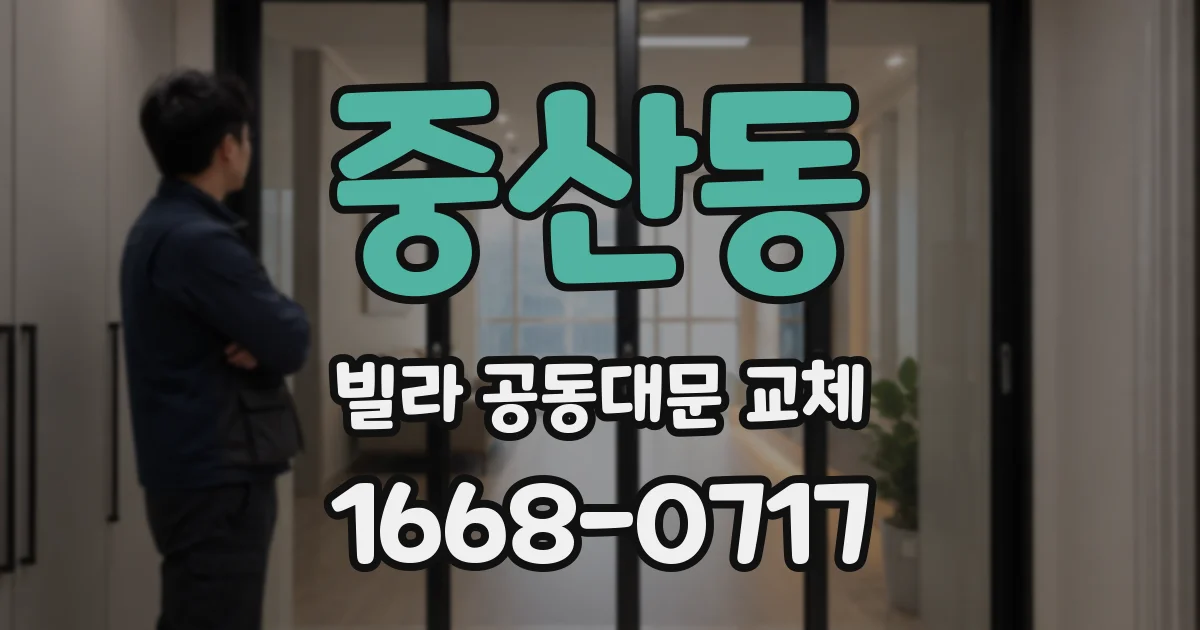 중산동 빌라 공동대문 교체
