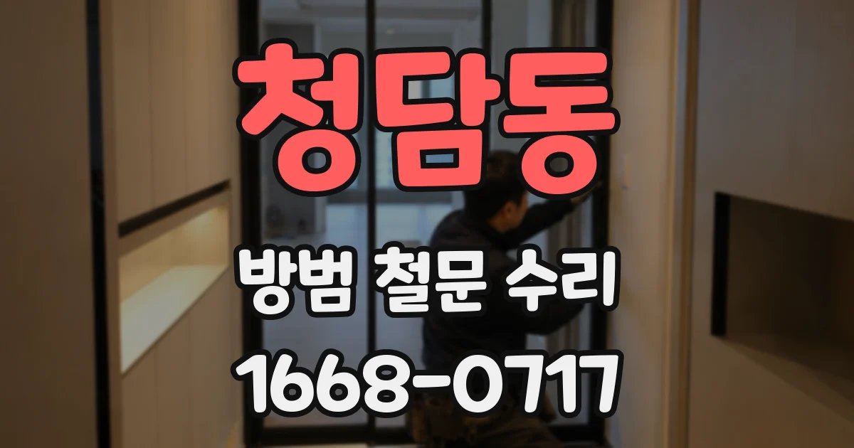 청담동 방범 철문 수리