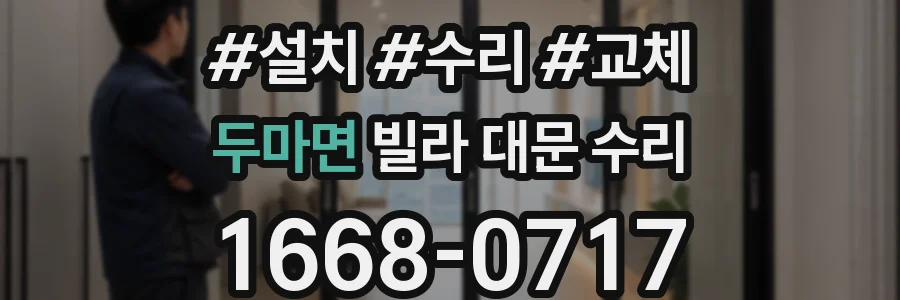 두마면 빌라 대문 수리