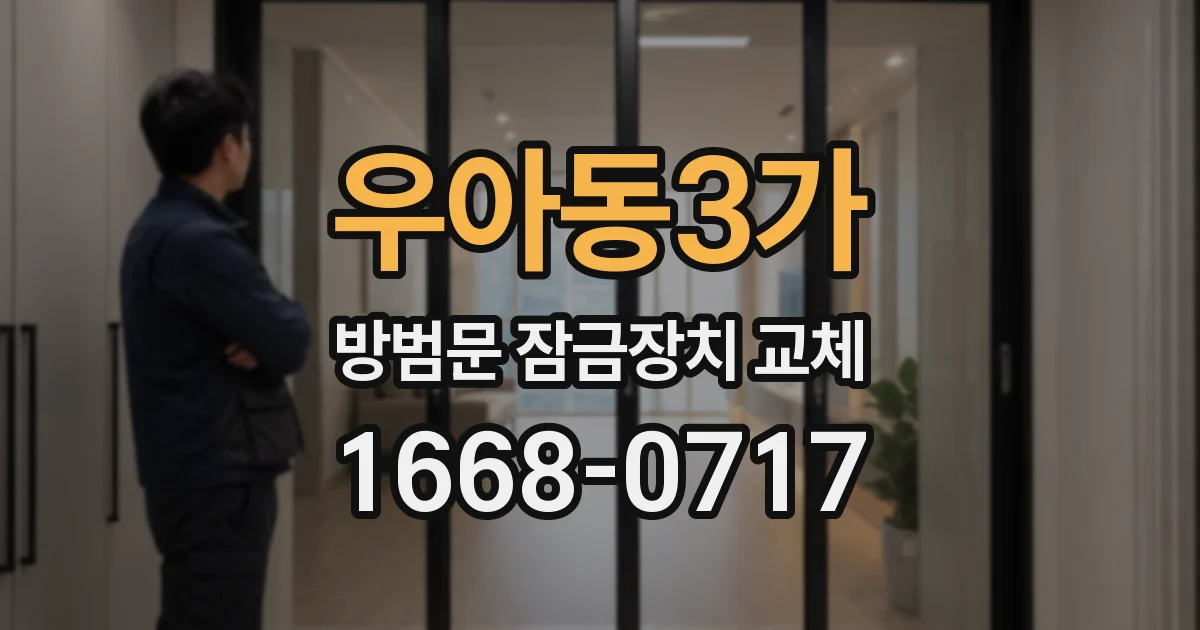 우아동3가 방범문 잠금장치 교체