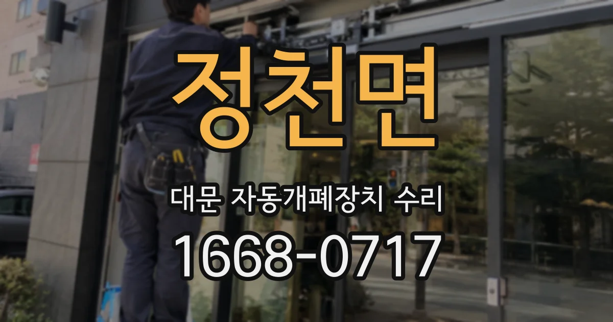 정천면 대문 자동개폐장치 수리
