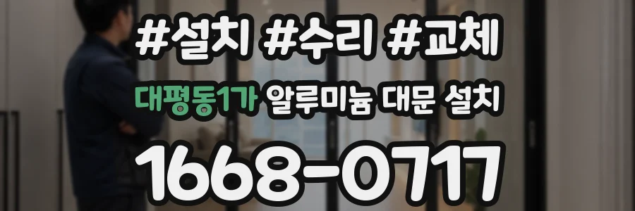 대평동1가 알루미늄 대문 설치