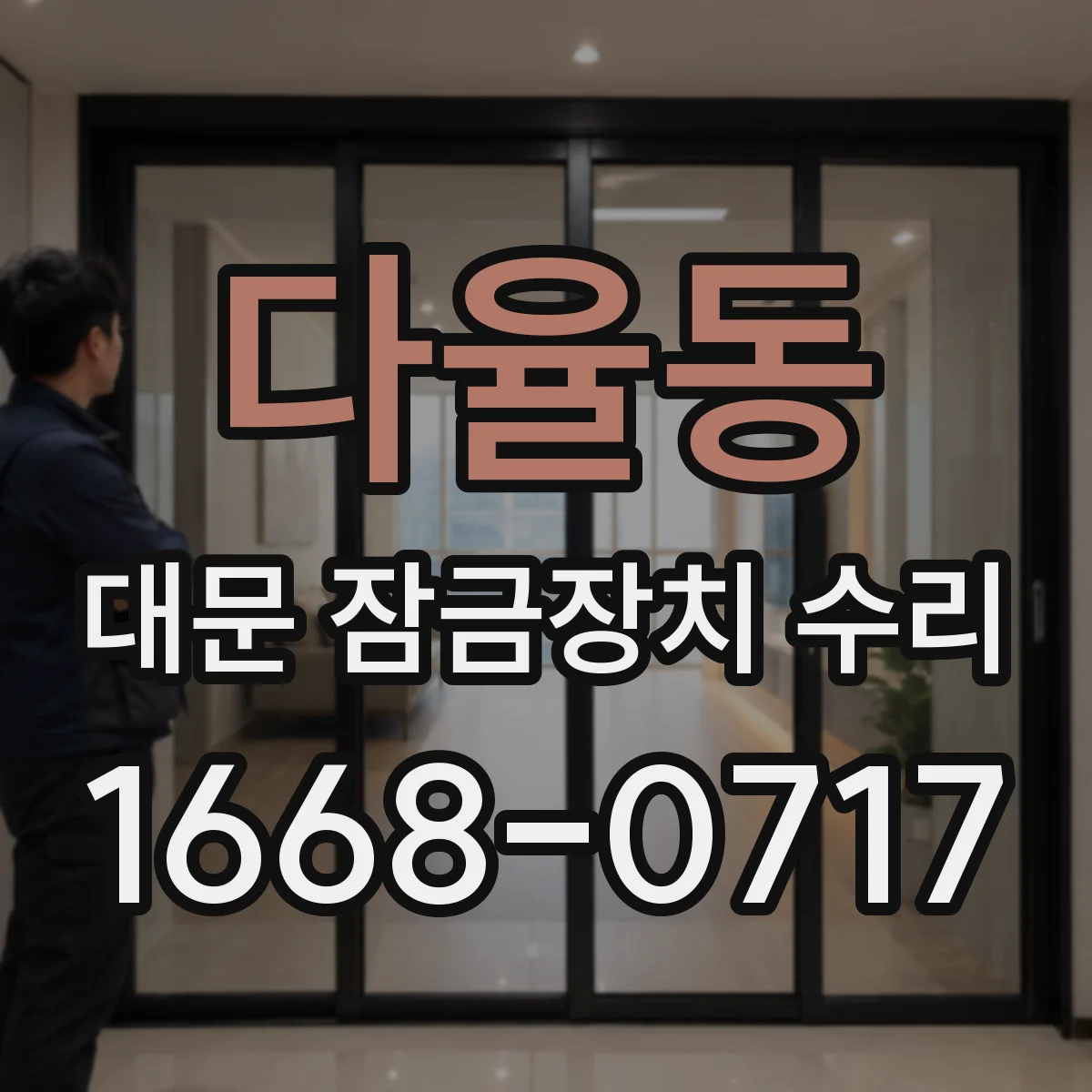 다율동 대문 잠금장치 수리