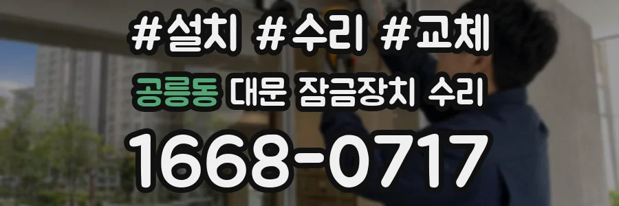 공릉동 대문 잠금장치 수리