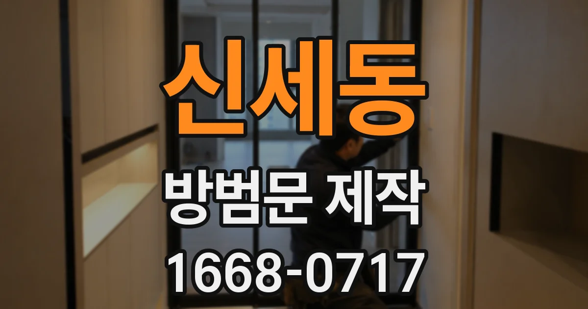 신세동 방범문 제작