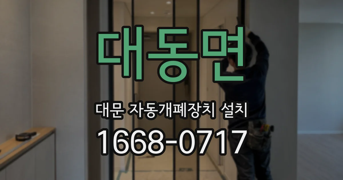 대동면 대문 자동개폐장치 설치