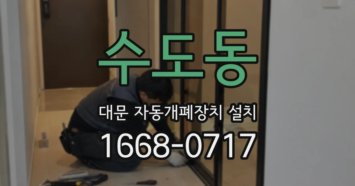 수도동 대문 자동개폐장치 설치