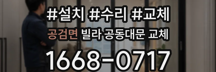 공검면 빌라 공동대문 교체