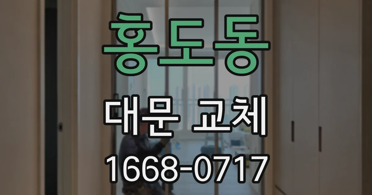 홍도동 대문 교체