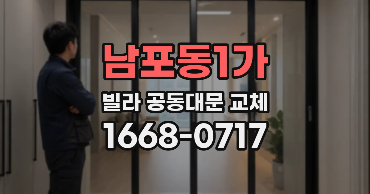 남포동1가 빌라 공동대문 교체