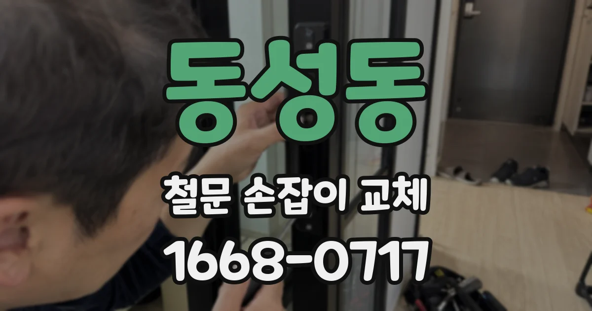 동성동 철문 손잡이 교체