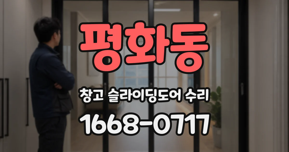 평화동 창고 슬라이딩도어 수리