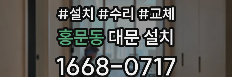 홍문동 대문 설치