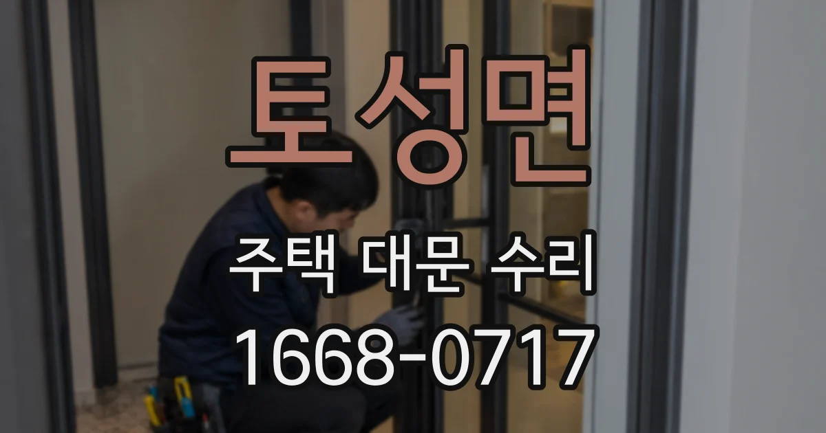 토성면 주택 대문 수리