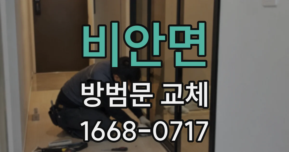 비안면 방범문 교체