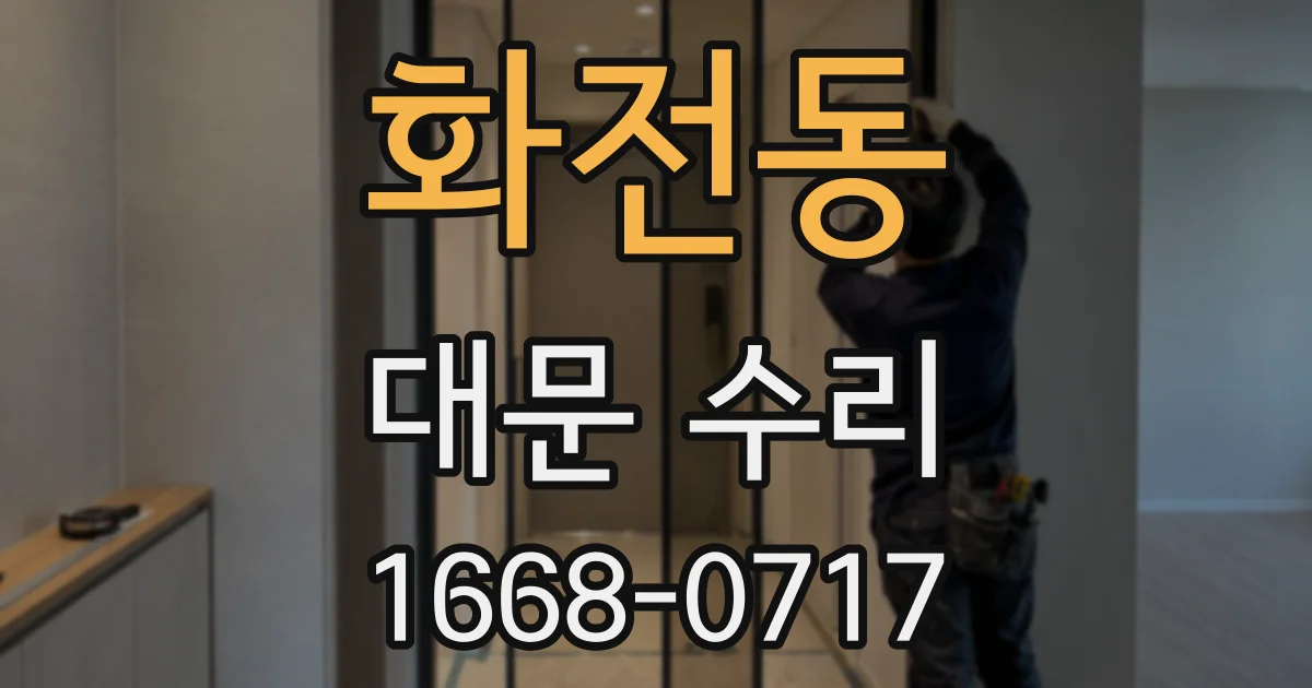 화전동 대문 수리