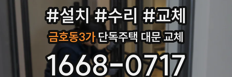 금호동3가 단독주택 대문 교체