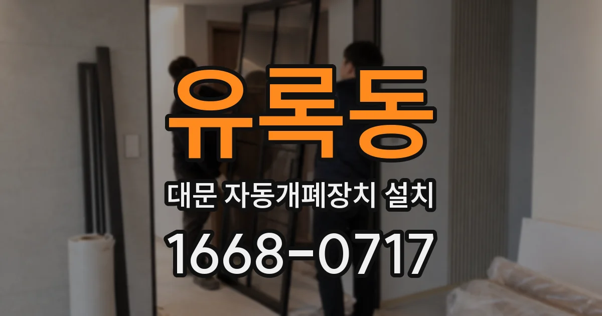 유록동 대문 자동개폐장치 설치