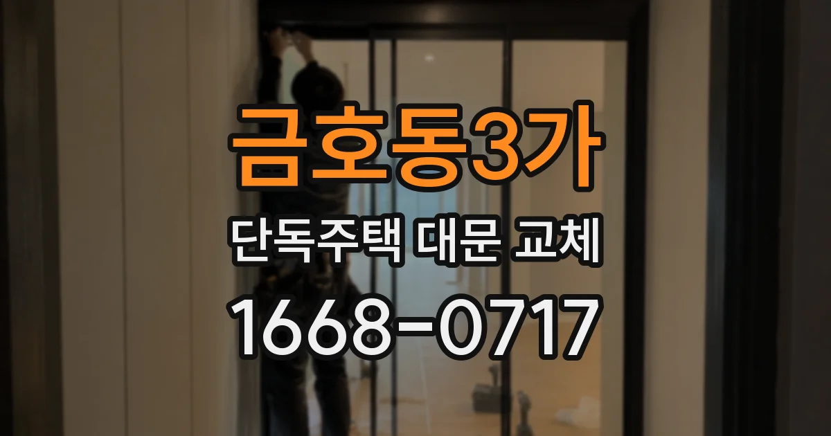 금호동3가 단독주택 대문 교체