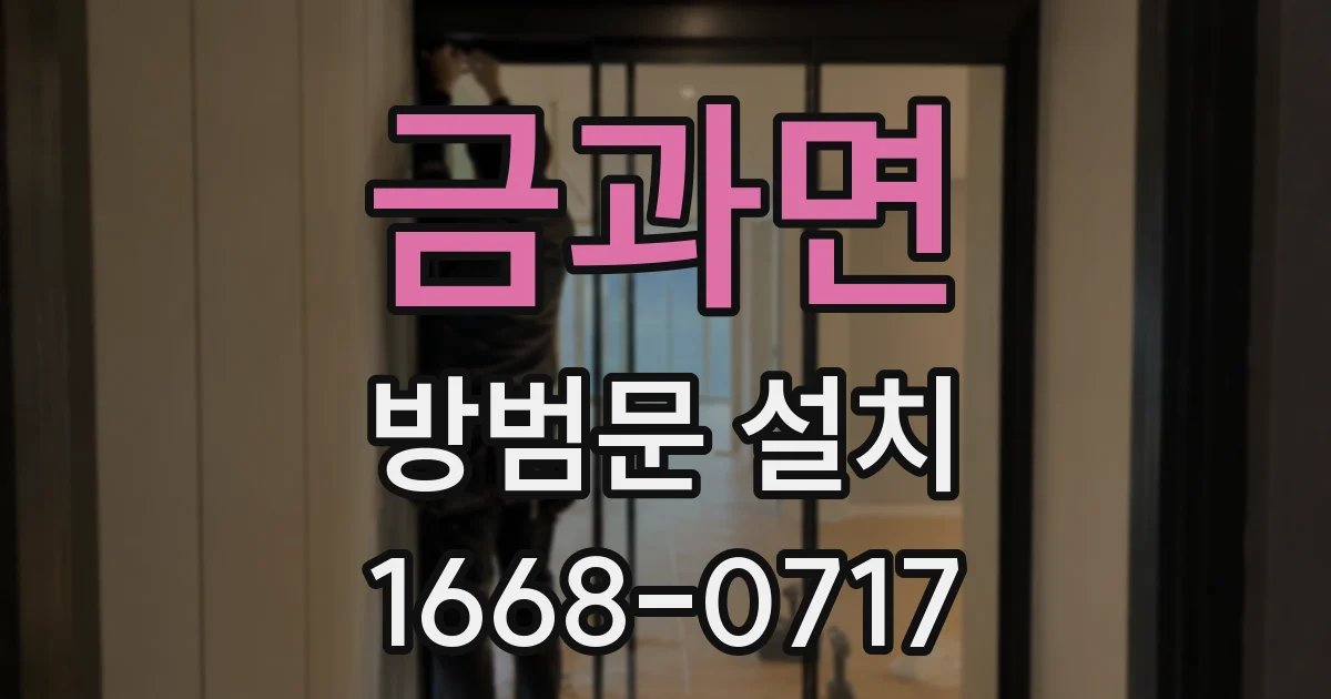 금과면 방범문 설치