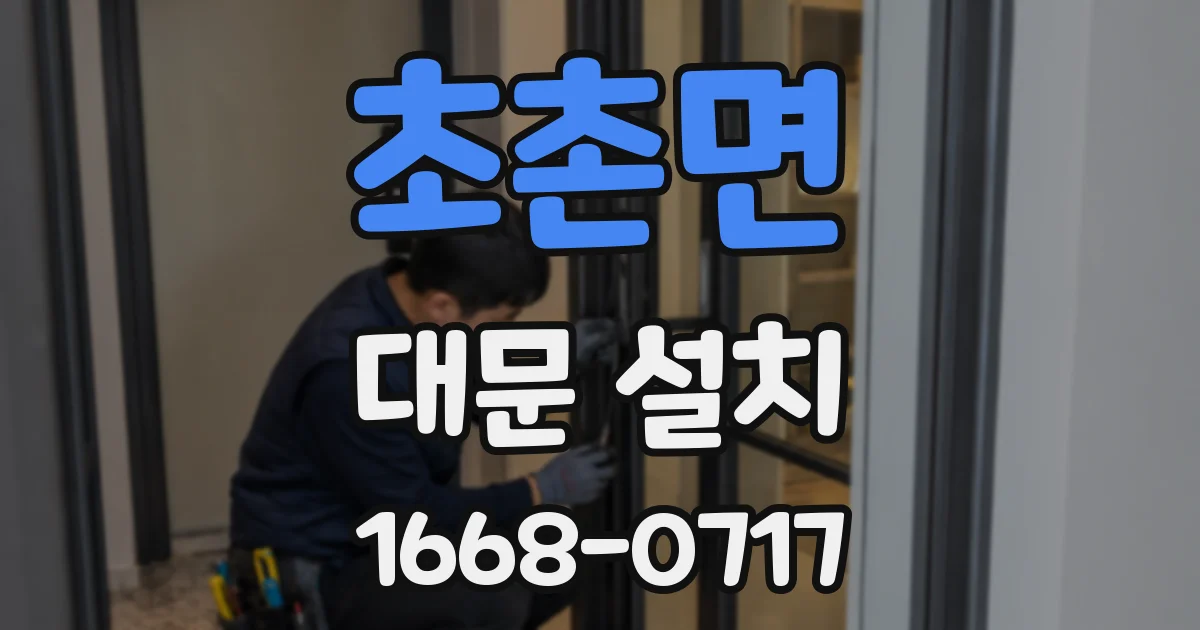 초촌면 대문 설치