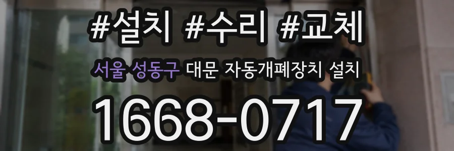 서울 성동구 대문 자동개폐장치 설치