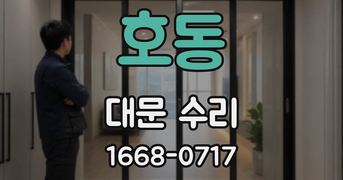 호동 대문 수리
