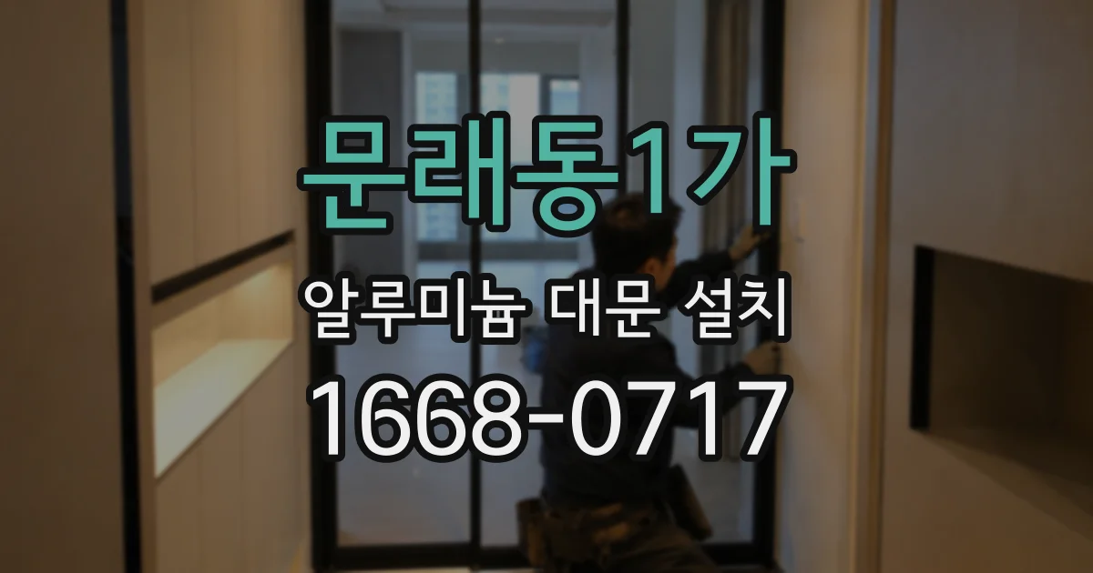 문래동1가 알루미늄 대문 설치