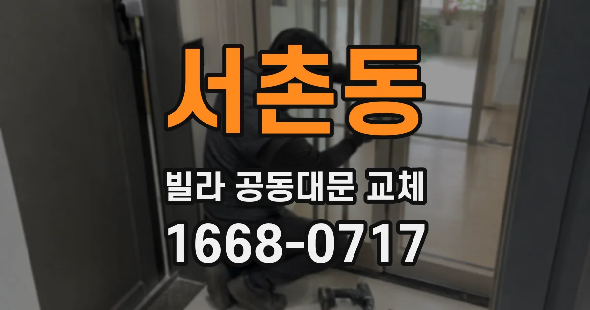 서촌동 빌라 공동대문 교체