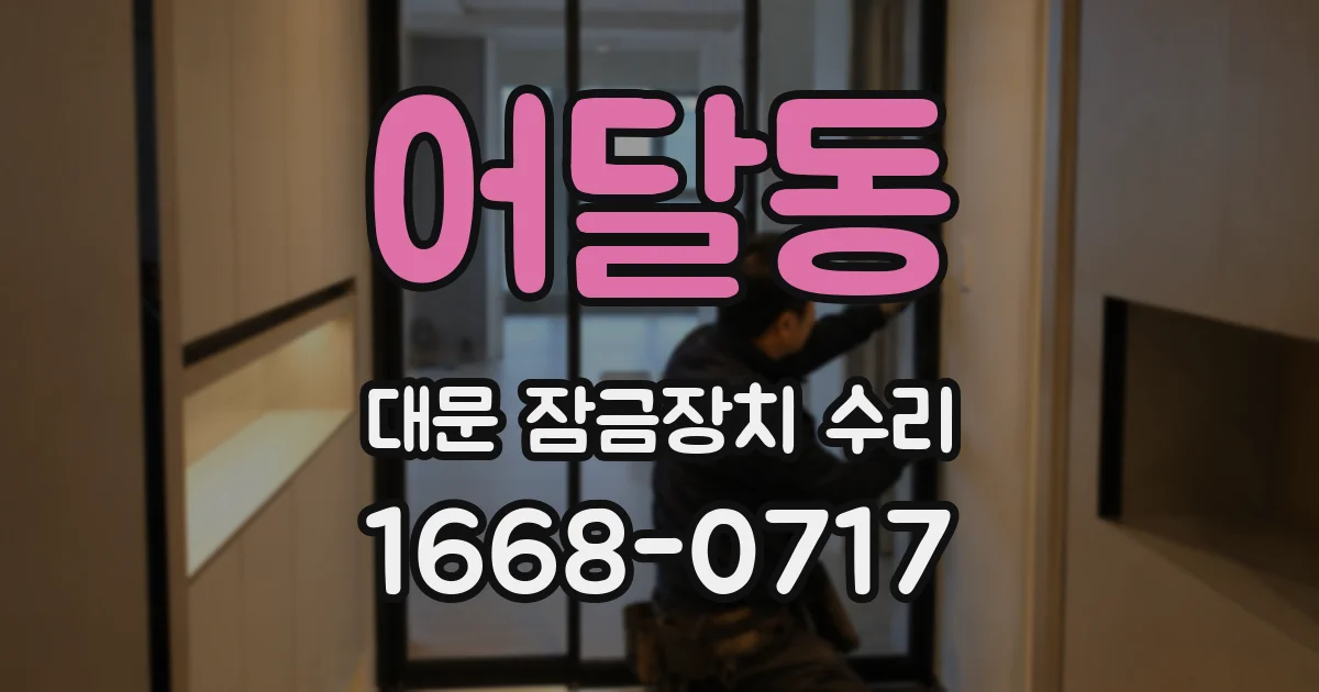 어달동 대문 잠금장치 수리