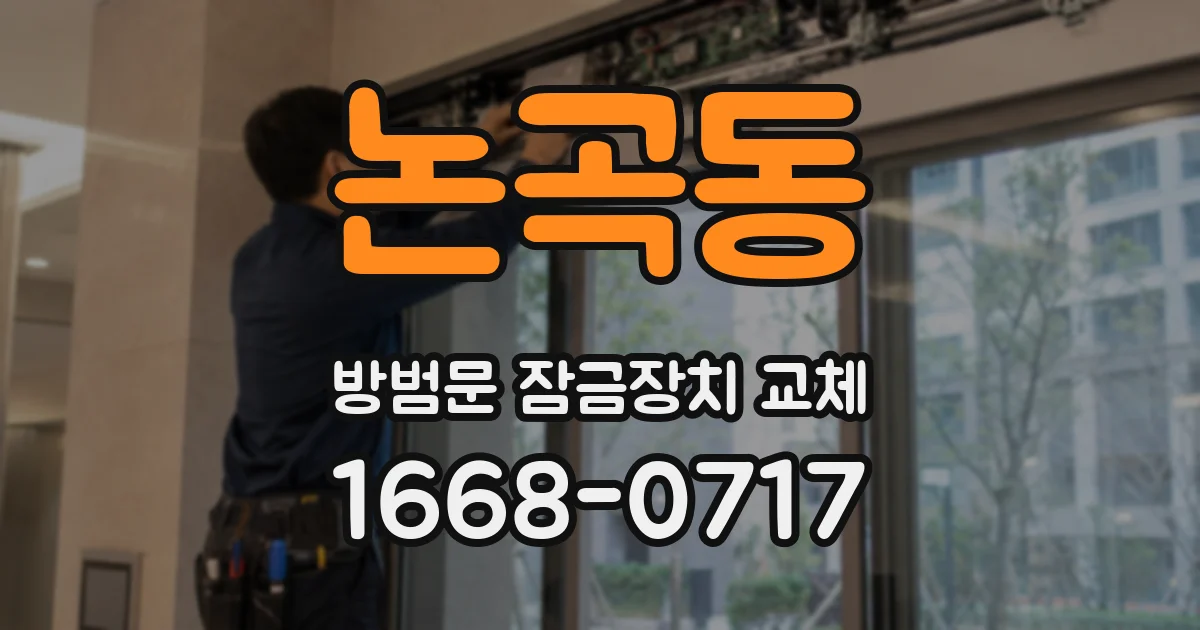 논곡동 방범문 잠금장치 교체