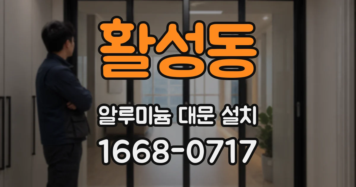 활성동 알루미늄 대문 설치