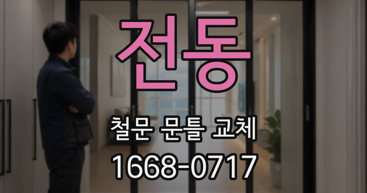 전동 철문 문틀 교체