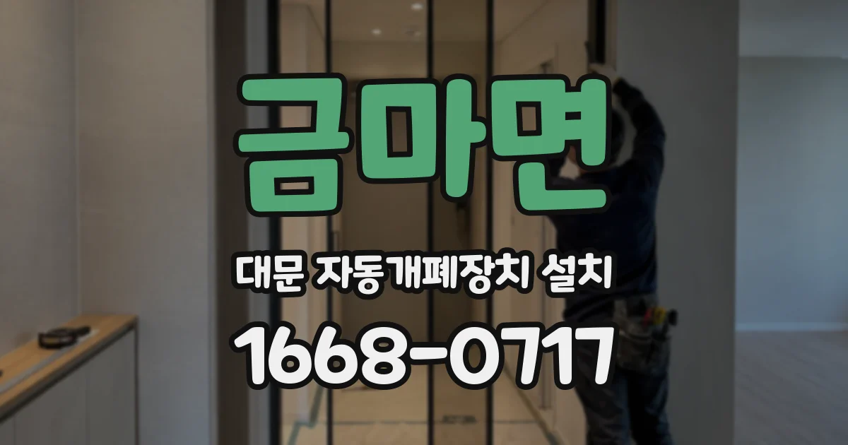 금마면 대문 자동개폐장치 설치